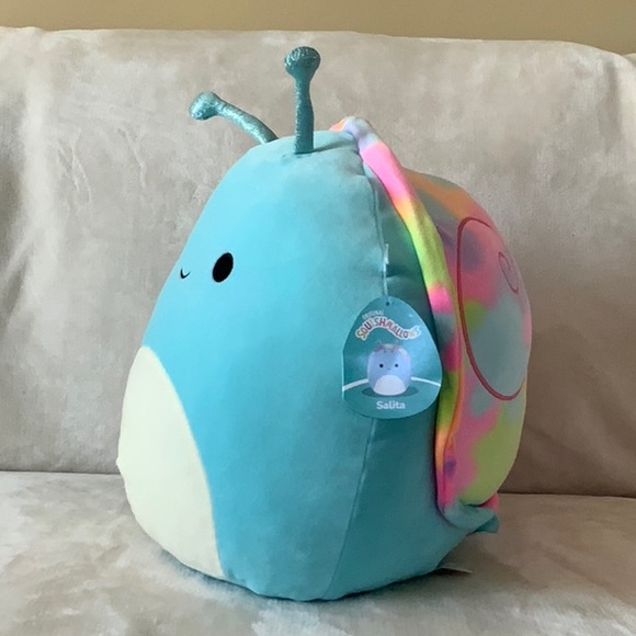 Squishmallow Salita, Blue And Rainbow Snail 14" NWT - Picture 2 of 4